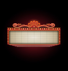 Theater sign billboard frame design Royalty Free Vector