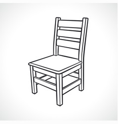 Chair on white background Royalty Free Vector Image