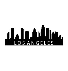 Los angeles skyline Royalty Free Vector Image - VectorStock