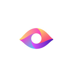 Eye vision monitor optic logo Royalty Free Vector Image