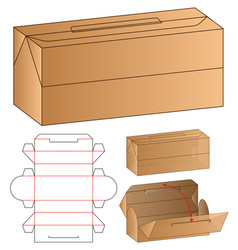 Carrot box packaging die cut template design Vector Image