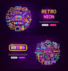 Retro style neon concept Royalty Free Vector Image