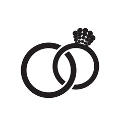Wedding rings icon Royalty Free Vector Image - VectorStock