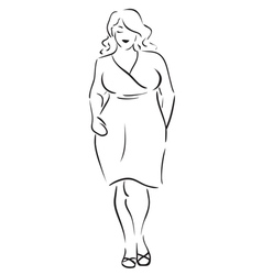 woman fat body drawing