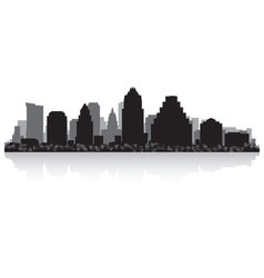 Austin texas city skyline silhouette Royalty Free Vector