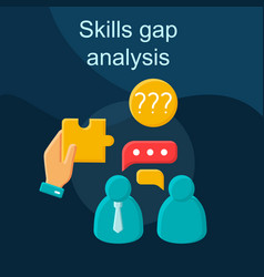 Skills Gap Analysis Flat Concept Icon Royalty Free Vector