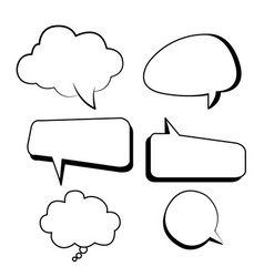 Cartoon classic speech bubbles comic bubbles Vector Image