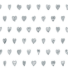 Hand drawn seamless pattern on love theme doodle Vector Image