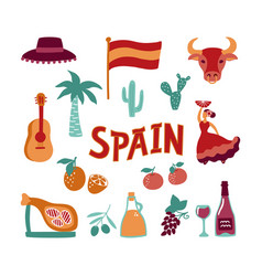 Spain background in shape of sun spanish Vector Image