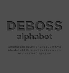 Chisel crafted display font with facets alphabet Vector Image