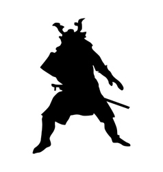 Samurai warriors silhouette set Royalty Free Vector Image