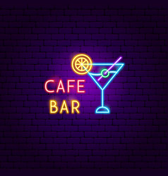 Martini cocktail neon sign Royalty Free Vector Image