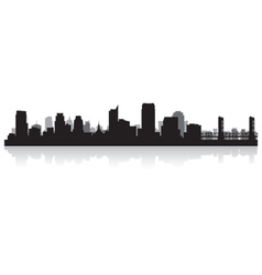 Sacramento city skyline golden silhouette Vector Image