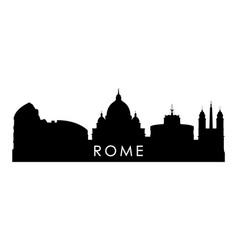 Rome skyline and landmarks silhouette Royalty Free Vector