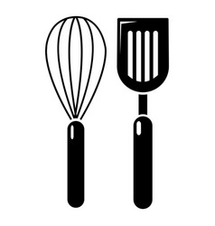 Cutlery bake icon cartoon style Royalty Free Vector Image