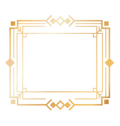 Square gold wedding frame Royalty Free Vector Image