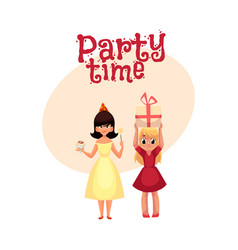 two girls birthday invitation vector images 55 child birthday invitation