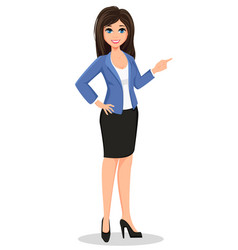 Beautiful business woman in office style clothes Vector Image