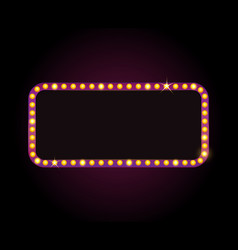 Brightly theater glowing retro cinema neon sign Vector Image