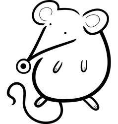 Computer mouse and real rodent cartoon Royalty Free Vector