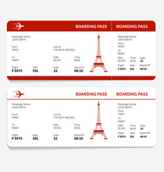 Red boarding pass Royalty Free Vector Image - VectorStock