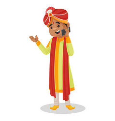 Indian groom cartoon character Royalty Free Vector Image