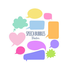 Speech bubbles set 3 Royalty Free Vector Image