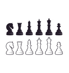 Chess pieces Royalty Free Vector Image - VectorStock