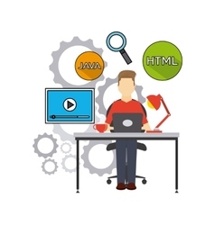 Software developer and programmer Royalty Free Vector Image