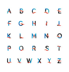 Set of colorful alphabets letter on a white backgr