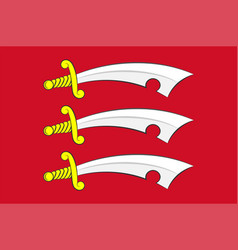 Flag of essex in england Royalty Free Vector Image