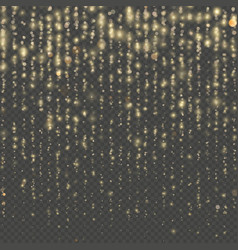 Overlay transparent glitter threads of curtain Vector Image