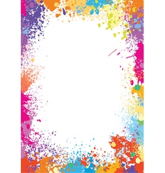 Frame template made of paint stains Royalty Free Vector