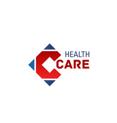 Health logo with initial letter ch h c c h logo Vector Image