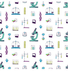 Chemistry Seamless Pattern Royalty Free Vector Image