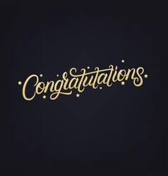 Congrats and congratulations hand written Vector Image