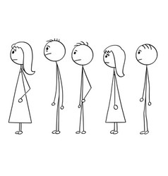 Crowd of Cartoon People Standing in Line Vector Images (over 310)