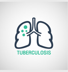 Tuberculosis logo icon Royalty Free Vector Image