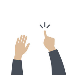 Two hands top view care concept Royalty Free Vector Image