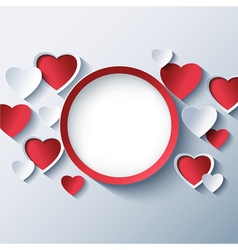 Love background valentines day frame 3d heart vector