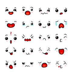 Laughing kawaii cute emotion face emoticon Vector Image