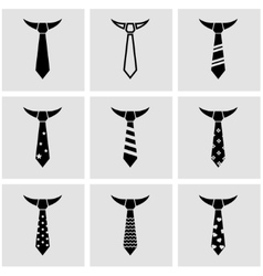 Grey tie icon isolated on transparent background Vector Image