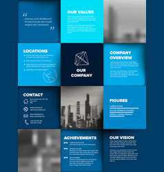 Company profile template with mission vision and Vector Image