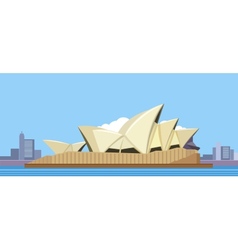 Sydney opera house and city Royalty Free Vector Image