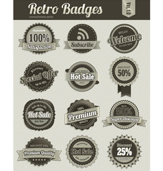 Retro badges Royalty Free Vector Image - VectorStock