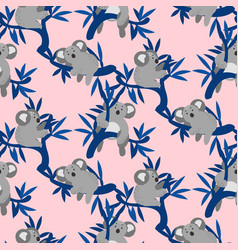 Seamless pattern with koalas cute australian Vector Image