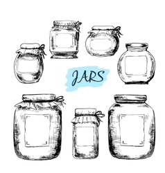 Jars with labels Royalty Free Vector Image - VectorStock