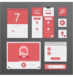 Login screen ui design Royalty Free Vector Image