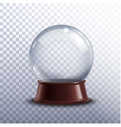 Snow globe big white transparent glass sphere Vector Image