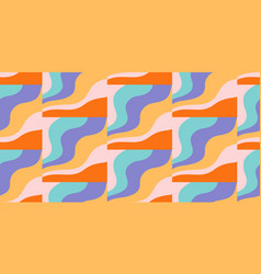 Pastel color wave seamless pattern Royalty Free Vector Image